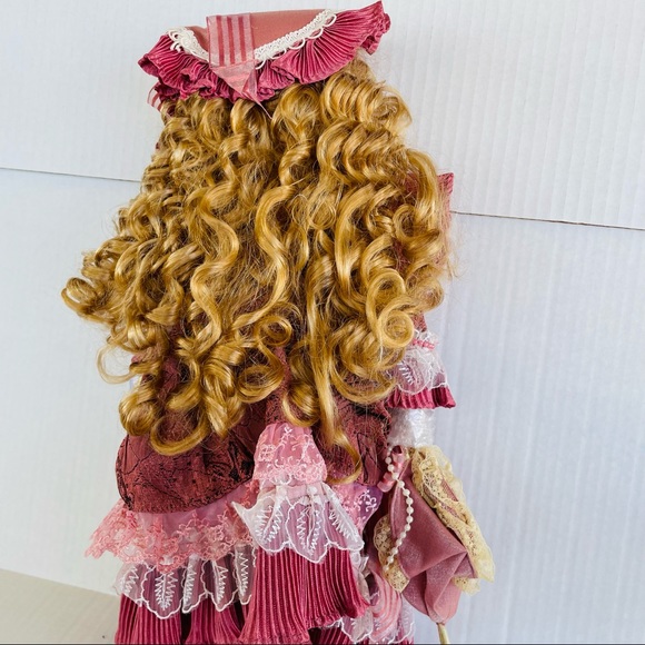 Cathay Collection Antique Porcelain Doll in Box Brand New with Stand 15” - Picture 9 of 13